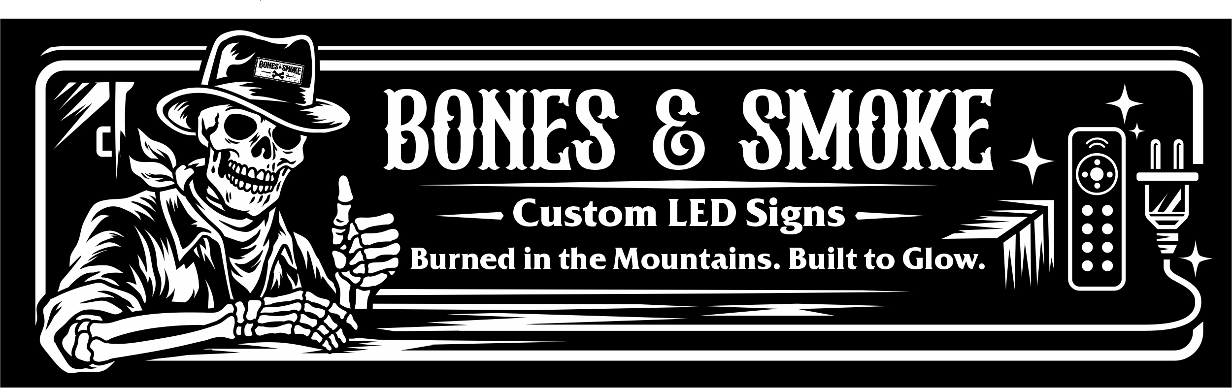 Bones & Smoke Co. Custom LED Signs banner